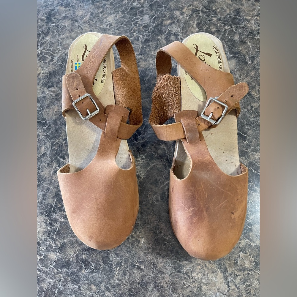Lotta’s Brown Clogs Made in Sweden Size 9.5 New